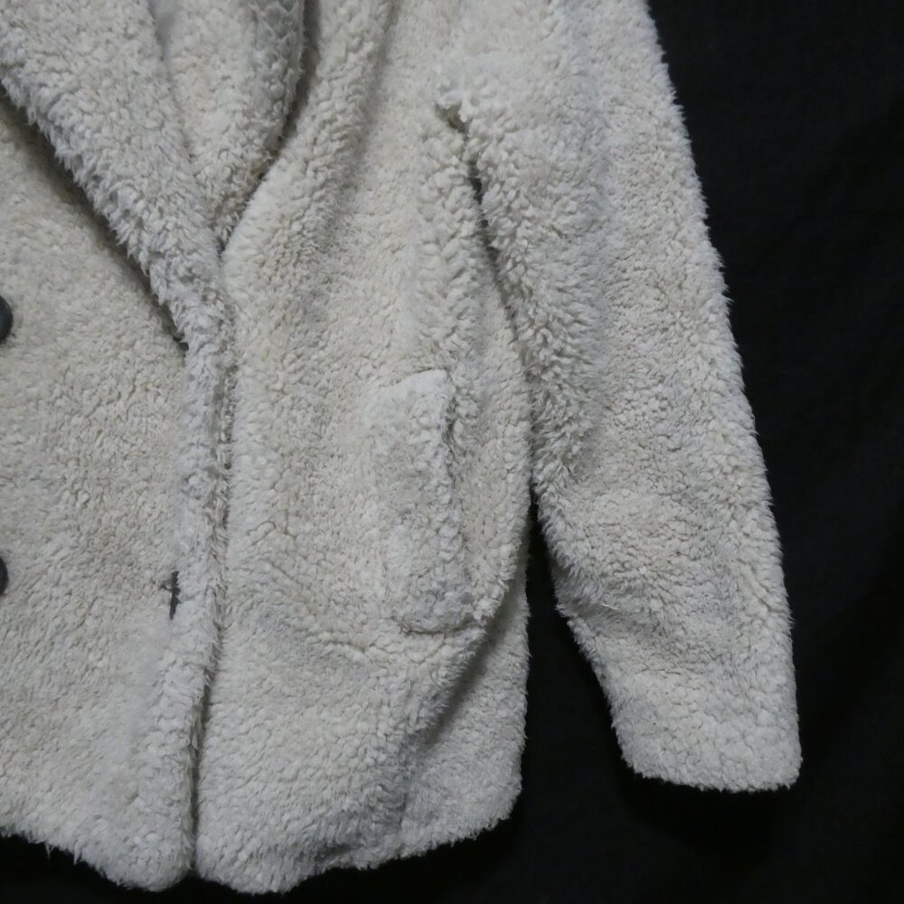 FREE PEOPLE | xs - extra small | Teddy - Furry Plush Double Breasted Pea Coat - Picture 8 of 16